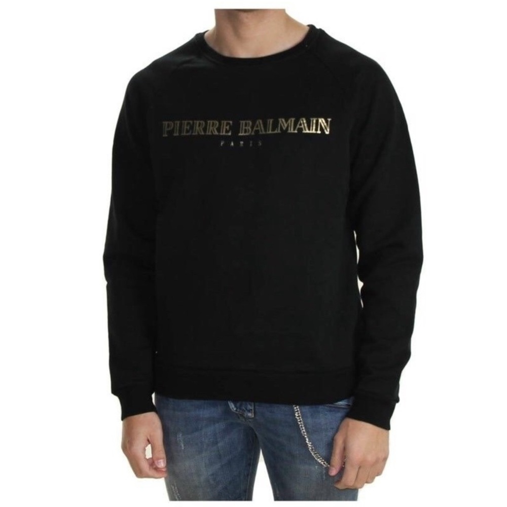 Pierre Balmain Men's Black Crewneck Sweater